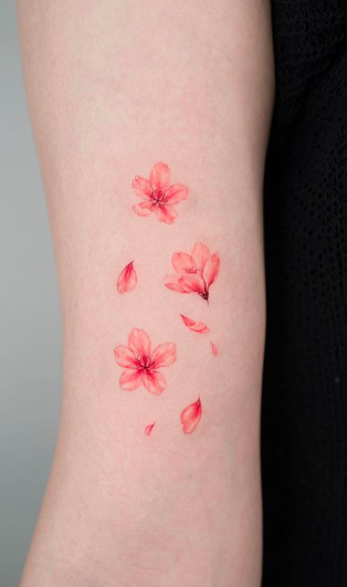 Cherry blossom tattoo | My girlfriend had this tattoo done o… | Flickr