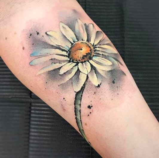 daisy watercolor tattoo  Google Search  Daisy tattoo designs Daisy tattoo  Tattoos