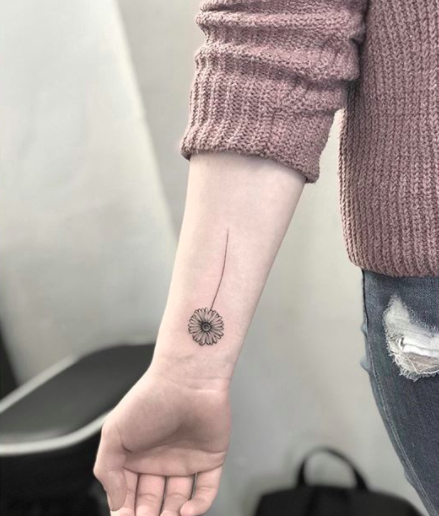 Minimalist black flower outline tattoo  Flower outline tattoo Tattoo  outline Flower tattoo shoulder
