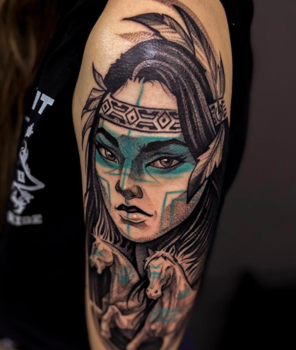 Black & Grey Lower Leg Tattoo | Anna Kameda Ramos Tattoo - TrueArtists