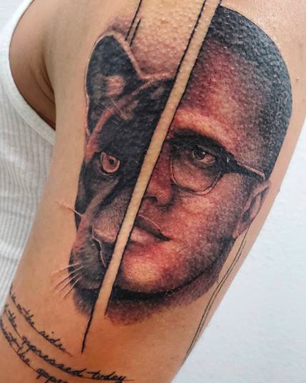 Dude gets a tat of Malcolm X  rfacepalm