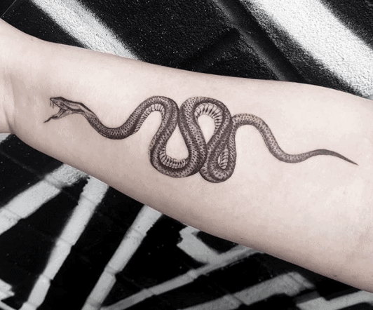 Blackwork Snake Tattoo Idea  BlackInk