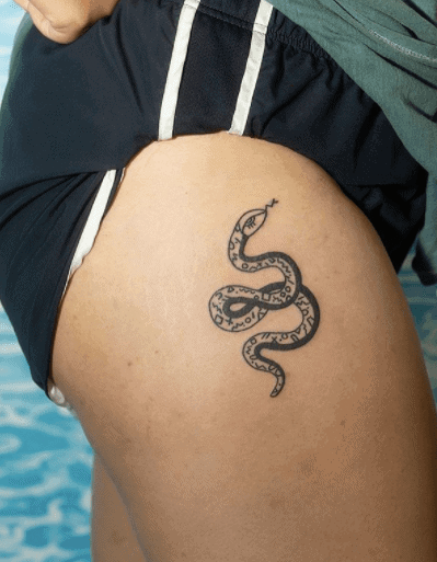 Share 96 about small snake tattoo on hip super hot  indaotaonec