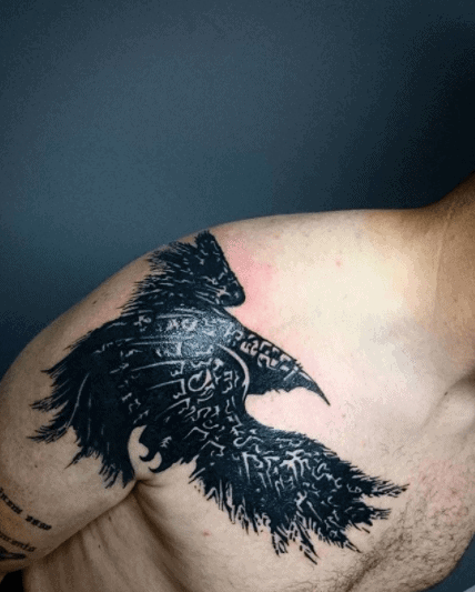 Crow Tattoo Stock Photos and Images - 123RF