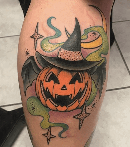 Halloween Tattoos - Ghosts, Bats, Pumpkins & Haunted Houses [2023 Guide] - Tattoo Stylist