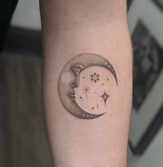 Small Moon Temporary Tattoo / Crescent Moon Tattoo - Etsy
