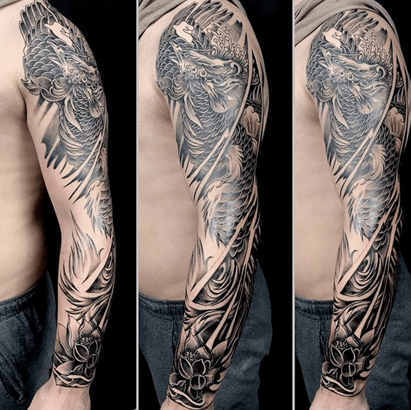 Pin by Extreme tattoopiercing Extrem on Tattoo  Extreme tattoopiercing   Arm tattoos black and grey Black and grey tattoos Black tattoos