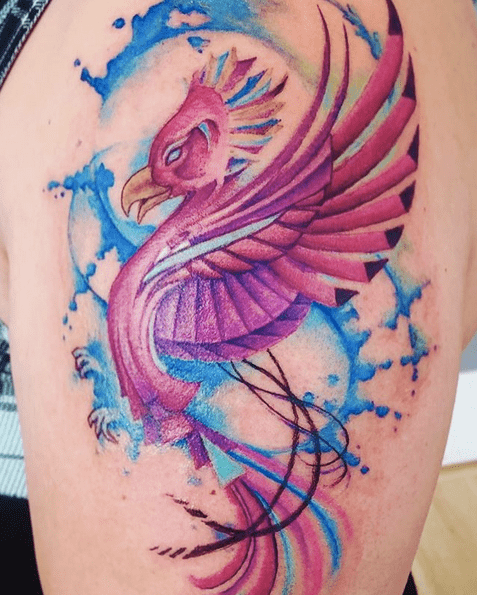 My almost completed phoenix sleeve by Rabbit Abby  Carrie Black Tattoo  Des Moines IA  rtattoos