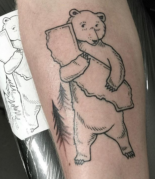 Lil Peep Teddy Bear Tattoo Official Design