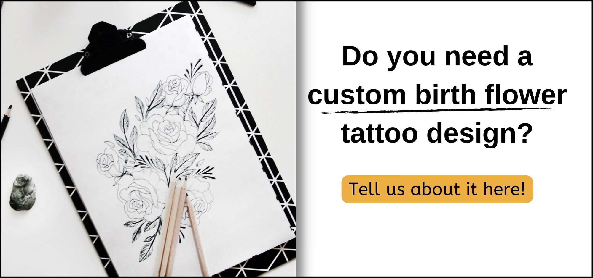 custom birth flower tattoo design