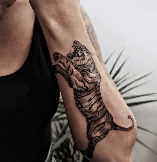 Tiger Eye, Outer Forearm tattoo by Les. - To The Point Tattoos | Facebook