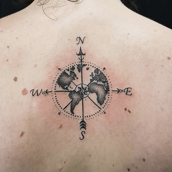 Small compass tattoo | By Signature Skin Design | Facebook