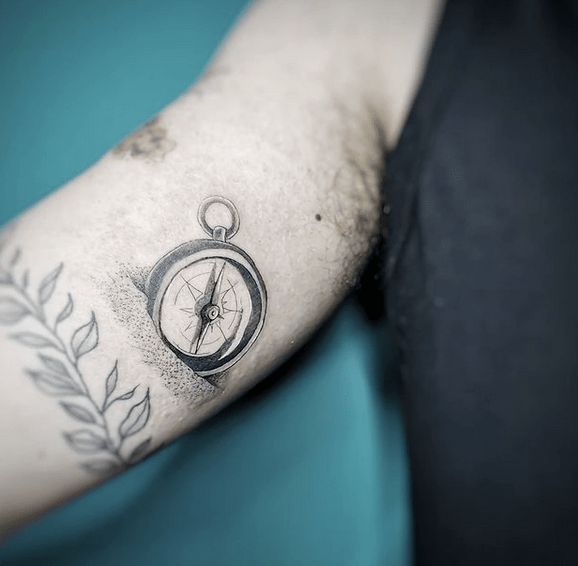 20 Compass Tattoos On Forearm