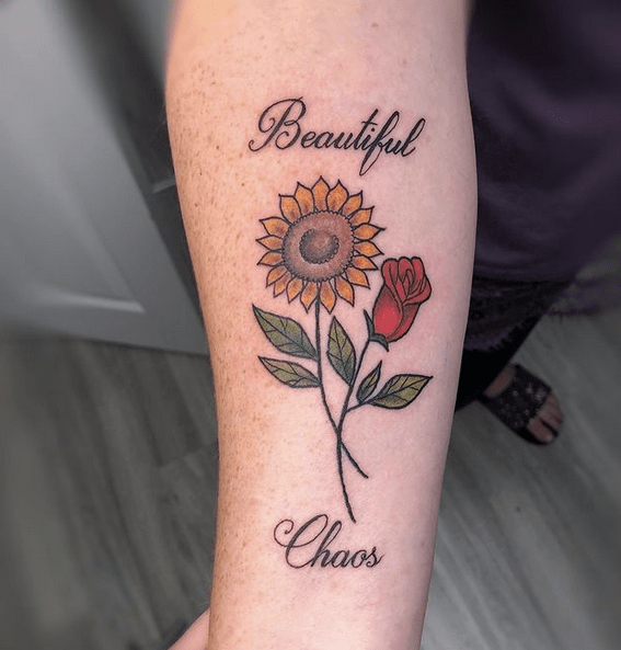 11 Sunflower And Roses Tattoo Ideas That Will Blow Your Mind  alexie