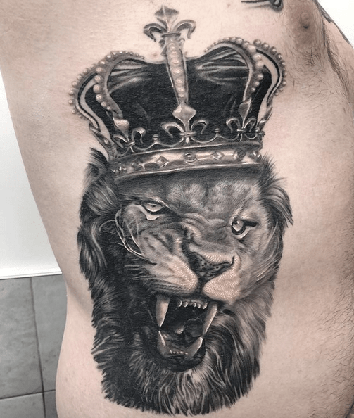 roaring lion tattoo sketch