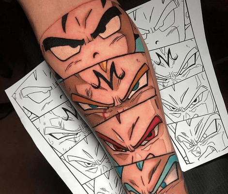 Anime tattoo by @ohsoceek