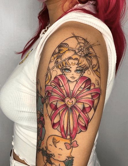 Neo-Traditional Anime Tattoo By Elf | Skull tattoo, Tattoos, Portrait tattoo