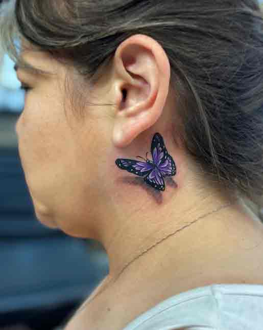 Small butterflies behind ear  NZ Ink Tattoo Studio  Facebook
