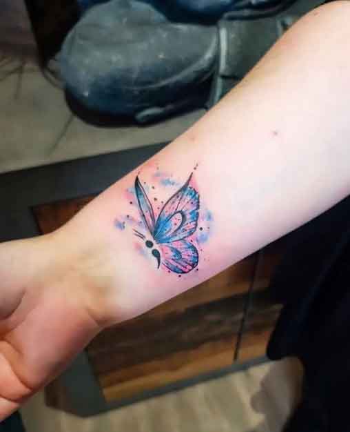 What Does A Semicolon Butterfly Tattoo Mean  TattoosWin