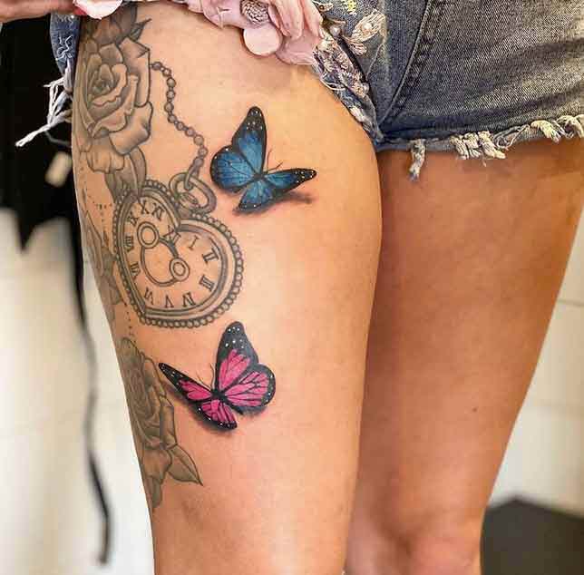 Black Butterfly Tattoo On Leg  Tattoo Designs Tattoo Pictures