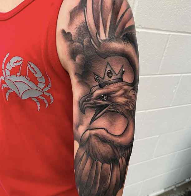 eagle wings tattoo sleeve