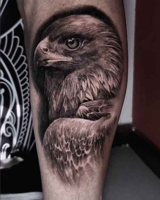 Transparent Feather Tattoo Png - Simple Eagle Face Tattoo, Png Download -  kindpng