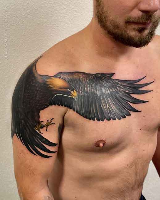 Healed eagle I did last year #americanbaldeagle #tattoo #ink  #realistictattoo #sandiego #tattooartist #art #fyp #eagles #birds  #tattoosof... | Instagram