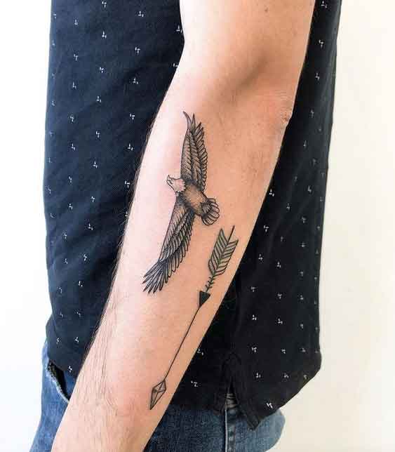Added a bald eagle piece on the inner forearm of this sleeve in progre... |  TikTok