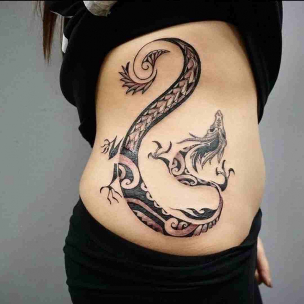 Maori Temporary Tattoo  Inkotattoo Tagged dragon  INKOTATTOO