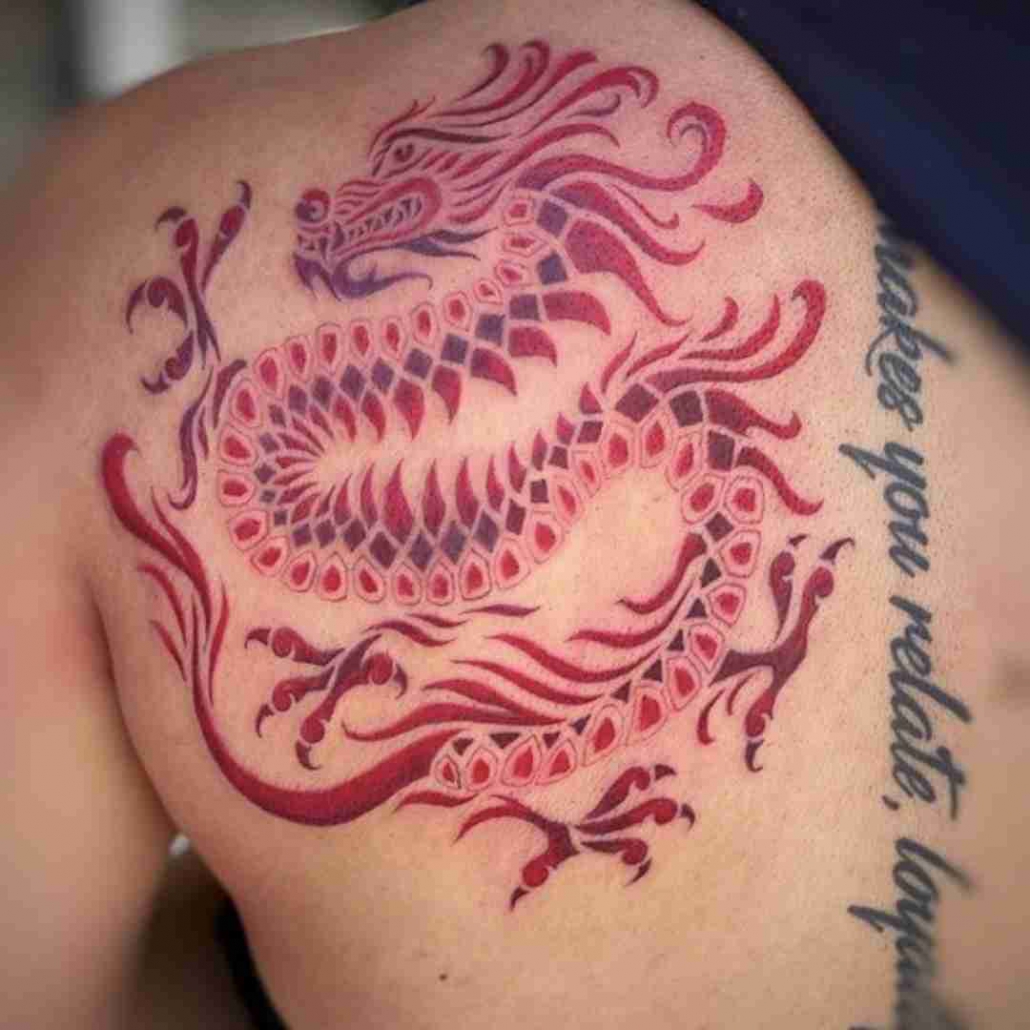 neck red dragon tattooTikTok Search