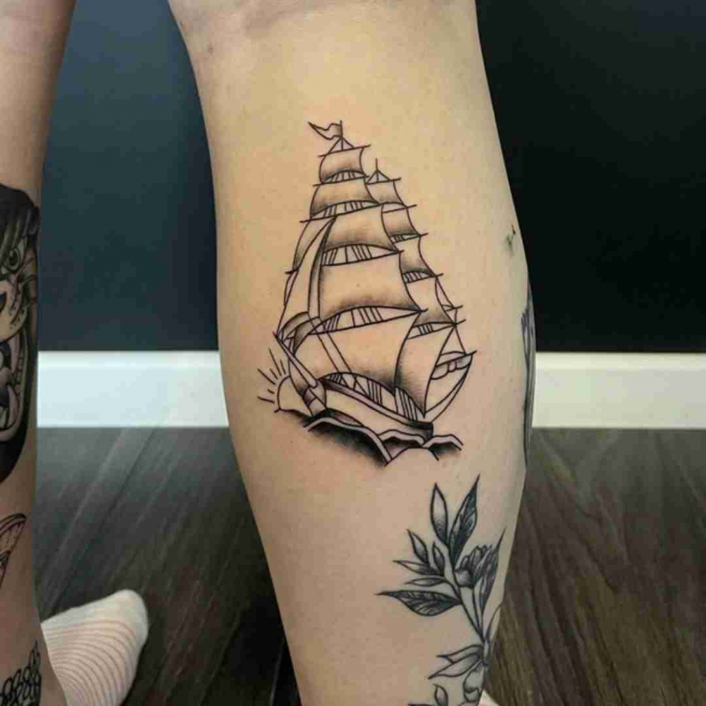 Tattoo uploaded by Charlie Macarthur • Traditional ship tattoo • Tattoodo