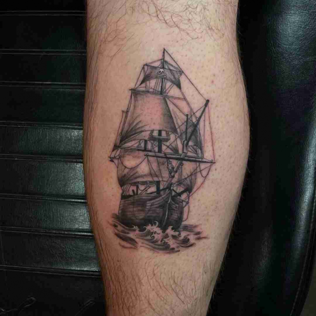 Buy Pirate Ship Tattoo Online In India  Etsy India