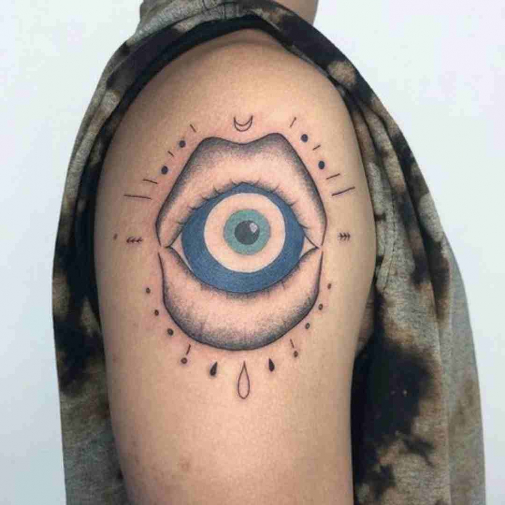Learn 95+ about evil eye tattoo small latest - in.daotaonec