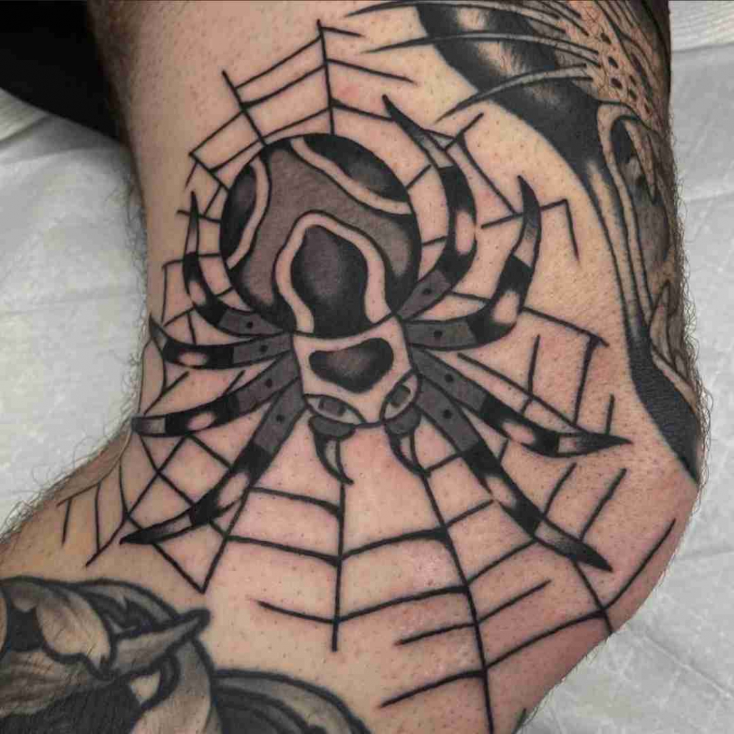 Traditional spider from this past week!🕷️🕸️ Would love to do more  american traditional tattoos 🥺 . . . . . . #newhavenct #ne... | Instagram