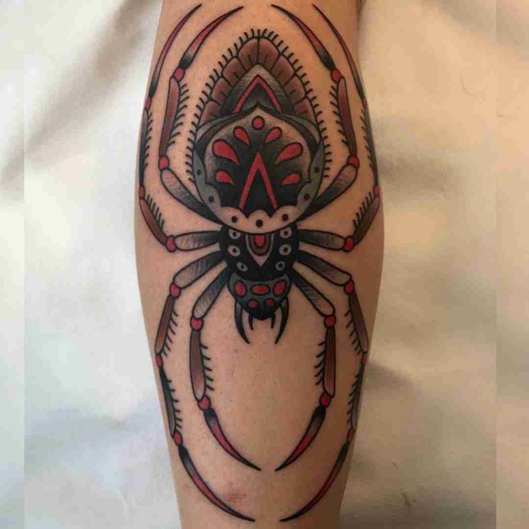 Traditional Spider Tattoo Design
