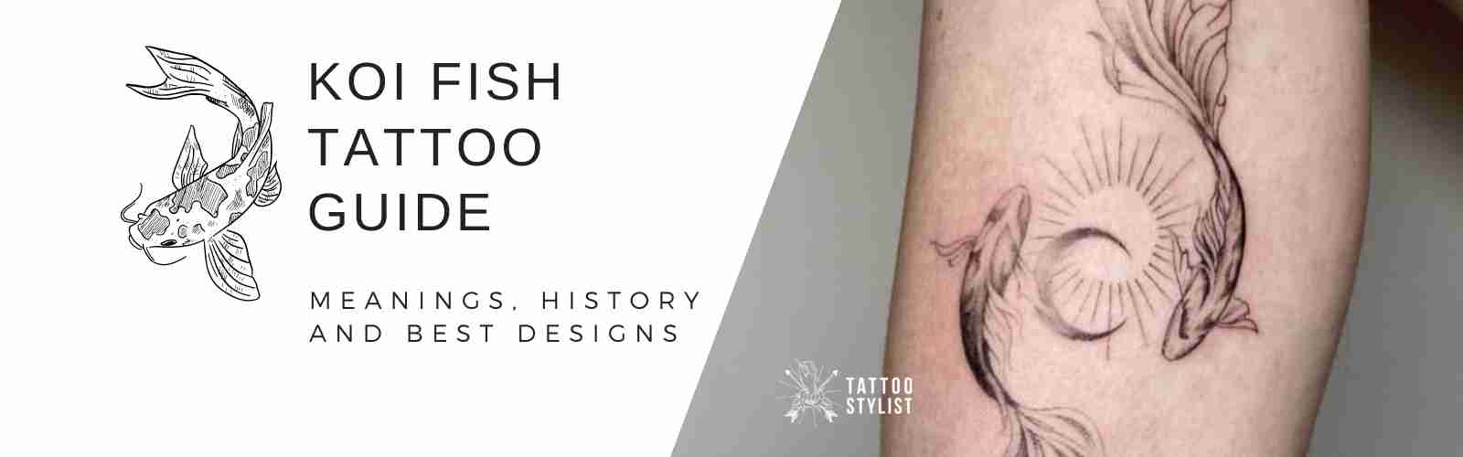Koi Fish Yin Yang Temporary Tattoo set of 2 - Etsy Australia