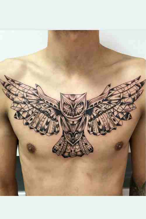 Tribal Tattoo Design Owl Face Bluish Stock Vector (Royalty Free) 2226227553  | Shutterstock