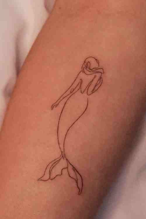Mermaid Water Color Splash Tattoo - Ace Tattooz