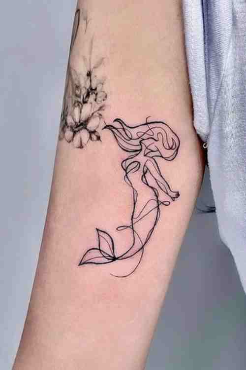 Discover 101+ about mermaid tattoo outline unmissable .vn