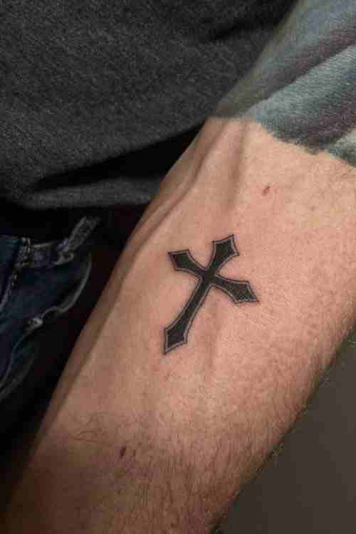 Gangsta Life Cross Temporary Tattoo  TattooIcon
