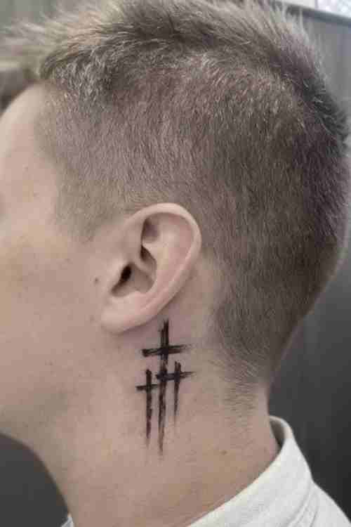 Update 66+ 3 cross tattoo on neck super hot - in.coedo.com.vn